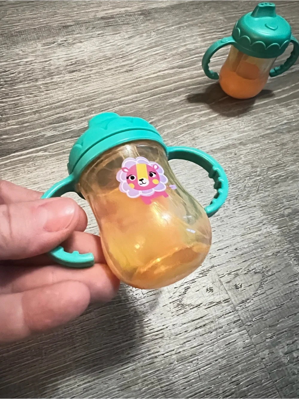 Baby Alive Doll Sippy Cup Pair in Teal and Orange